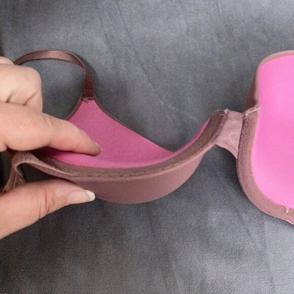 Victoria's Secret Pink Wear Everywhere T-Shirt Bra Size 32D Push Up Bra Mauve - Picture 6 of 8